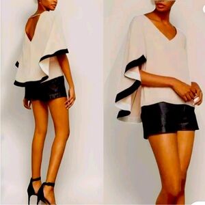 BCBG MAXZARIA CHARMAINE CAPE TOP SIZE S
